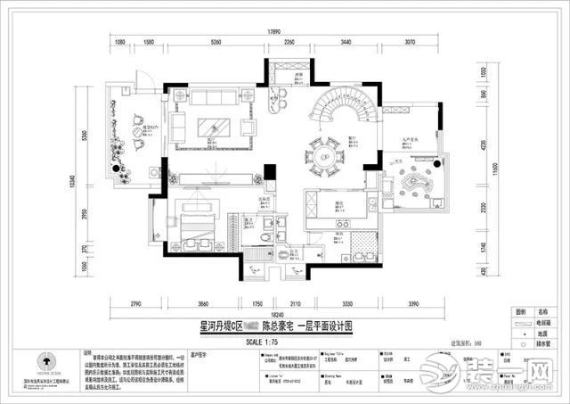 星河丹堤330平米大户型混搭风户型平面结构图 星河丹堤330平米大户型混搭风户型平面结构图