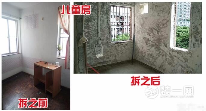 深圳装修施工现场 二手房打拆前后对比图